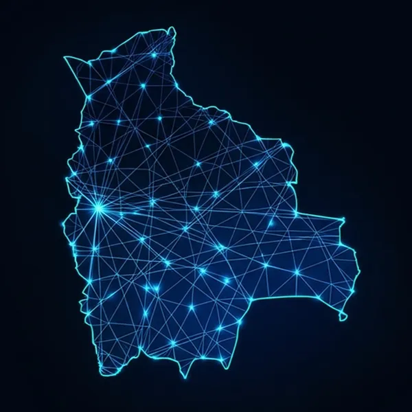 Mapa de cobertura de servicios en Bolivia